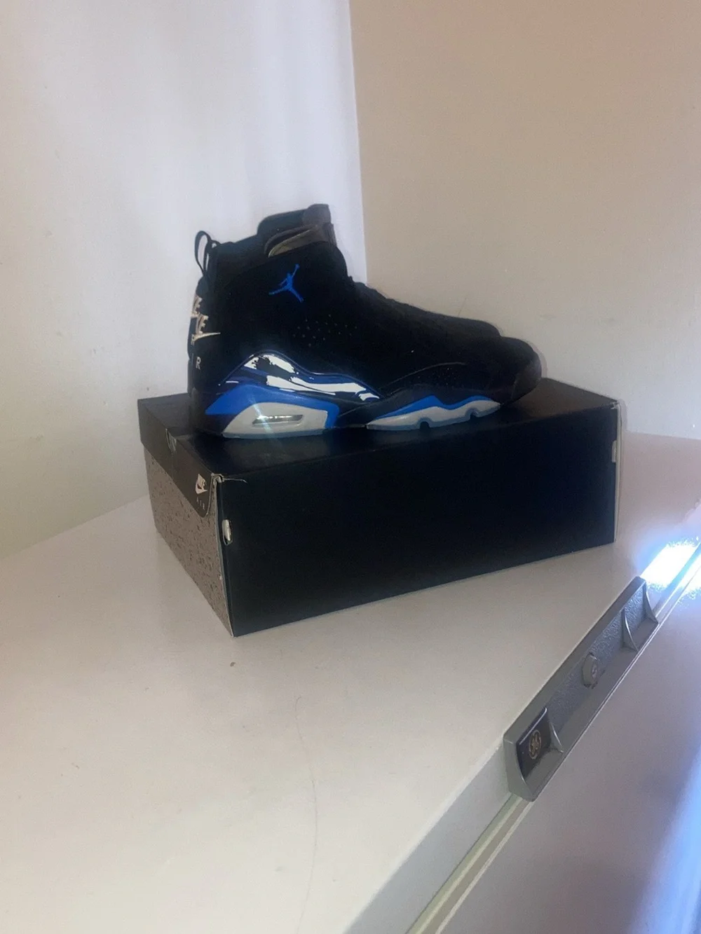 Jordan MVP Box Label - Black / Game Royal / White with Gold Jumpman